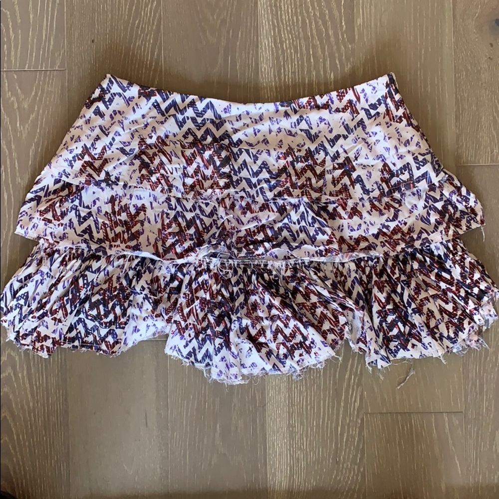 KOCH Cute Boho printed ruffle tiered skirt Sz XS/S